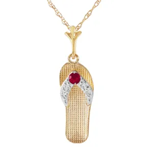 0.02 Carat 14K Solid Yellow Gold Shoes Necklace Natural Diamond