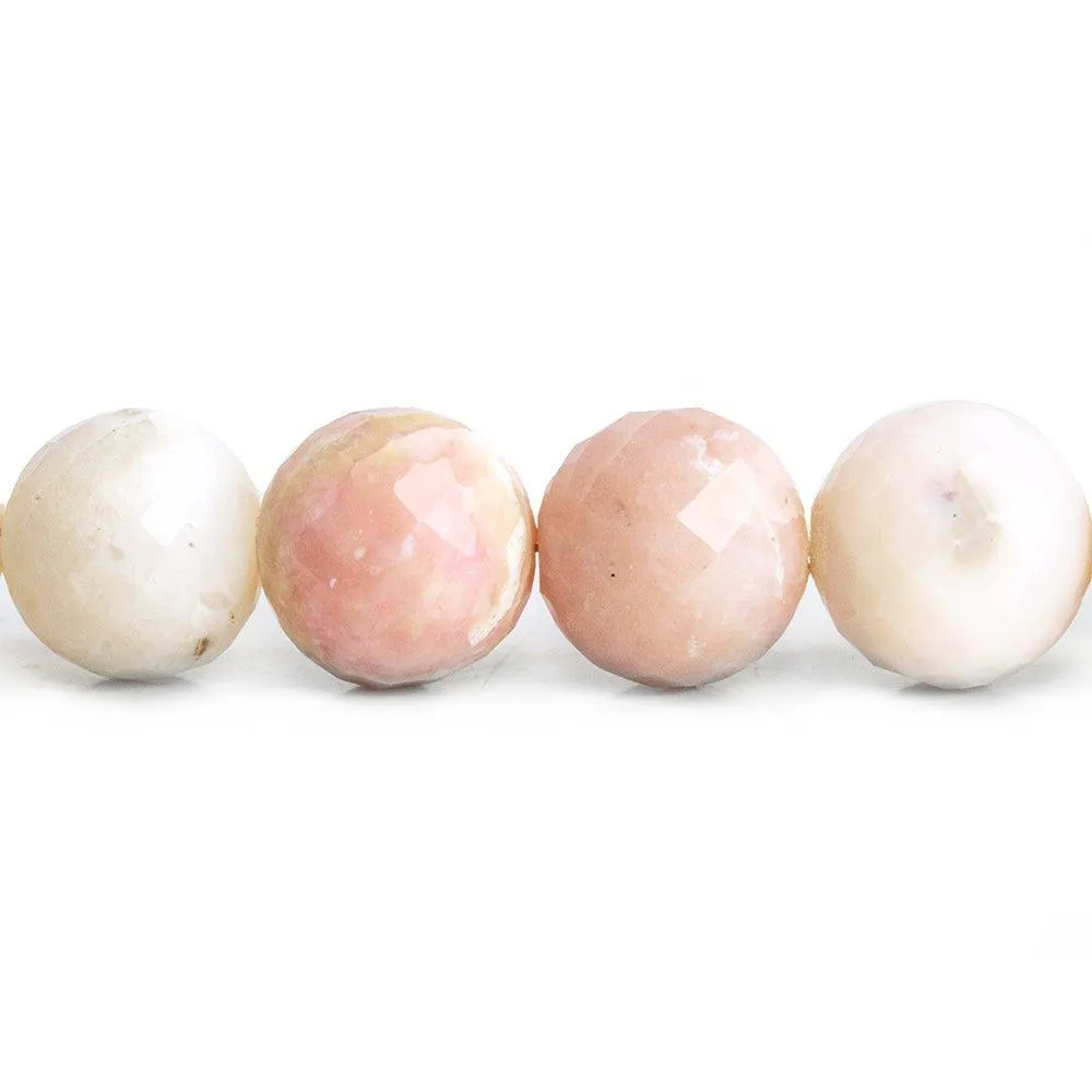 11mm Pink Peruvian Opal Faceted Round Beads 15 inch 38 pieces