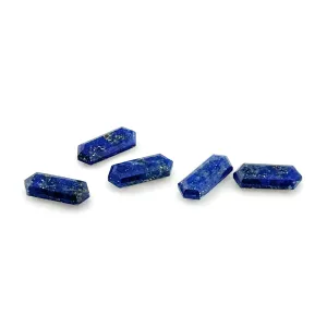 12x5mm Chilean Lapis Elongated Hex Tablets™