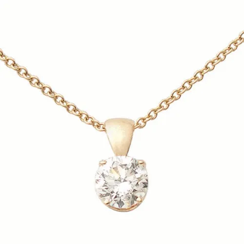 14k Yellow Gold Diamond Necklace .15ct