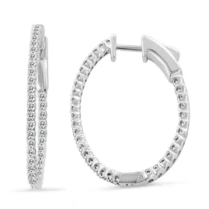 14KW 25/32M INSIDE OUT OVAL DIAMOND HOOP   (118HP117335W14DI1)