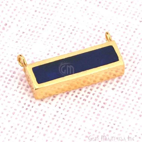 22k Gold Plated 15x7mm Rectangle Shape Double Bail Bar Pendant (50022)