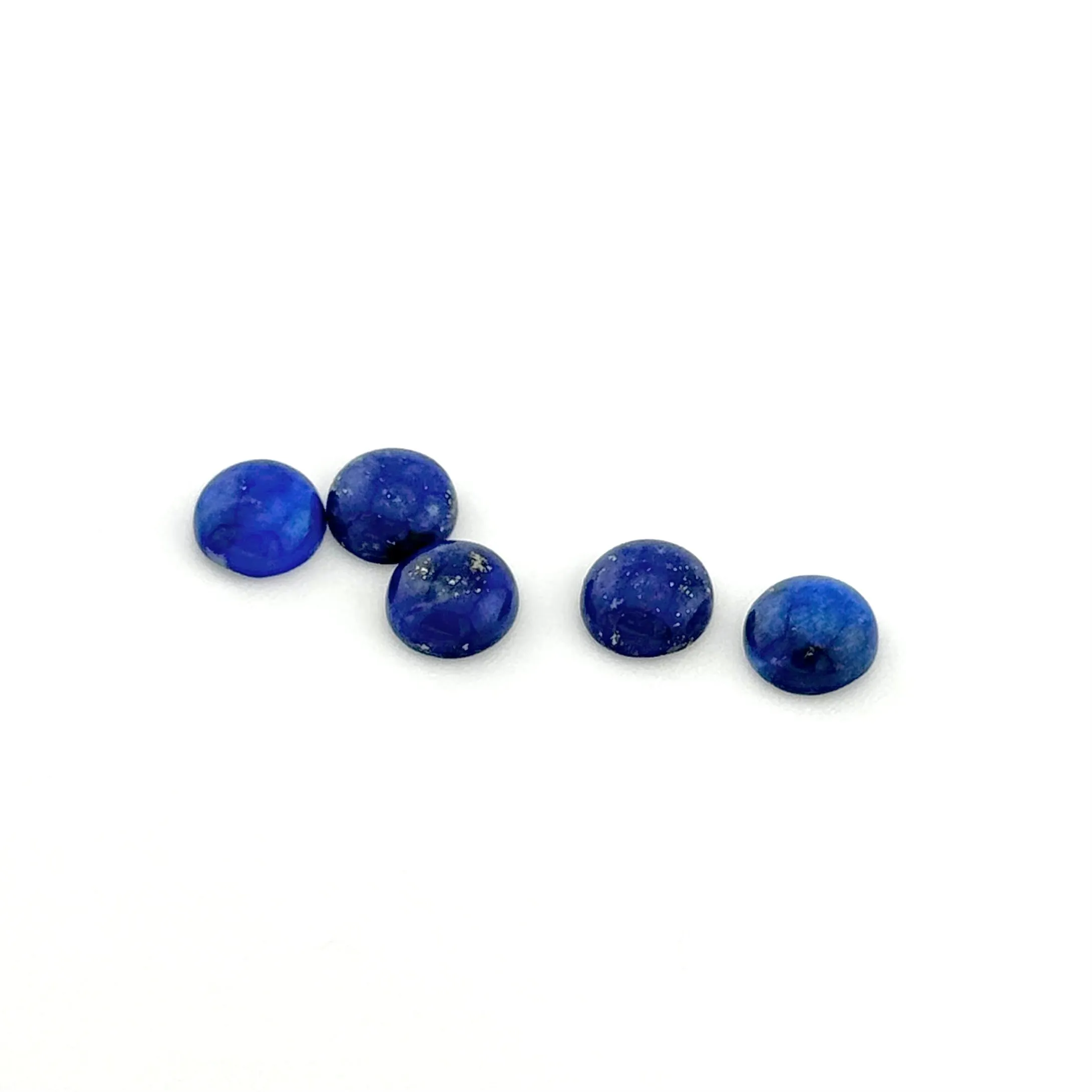 4 to 7mm Chilean Lapis Round Cabs