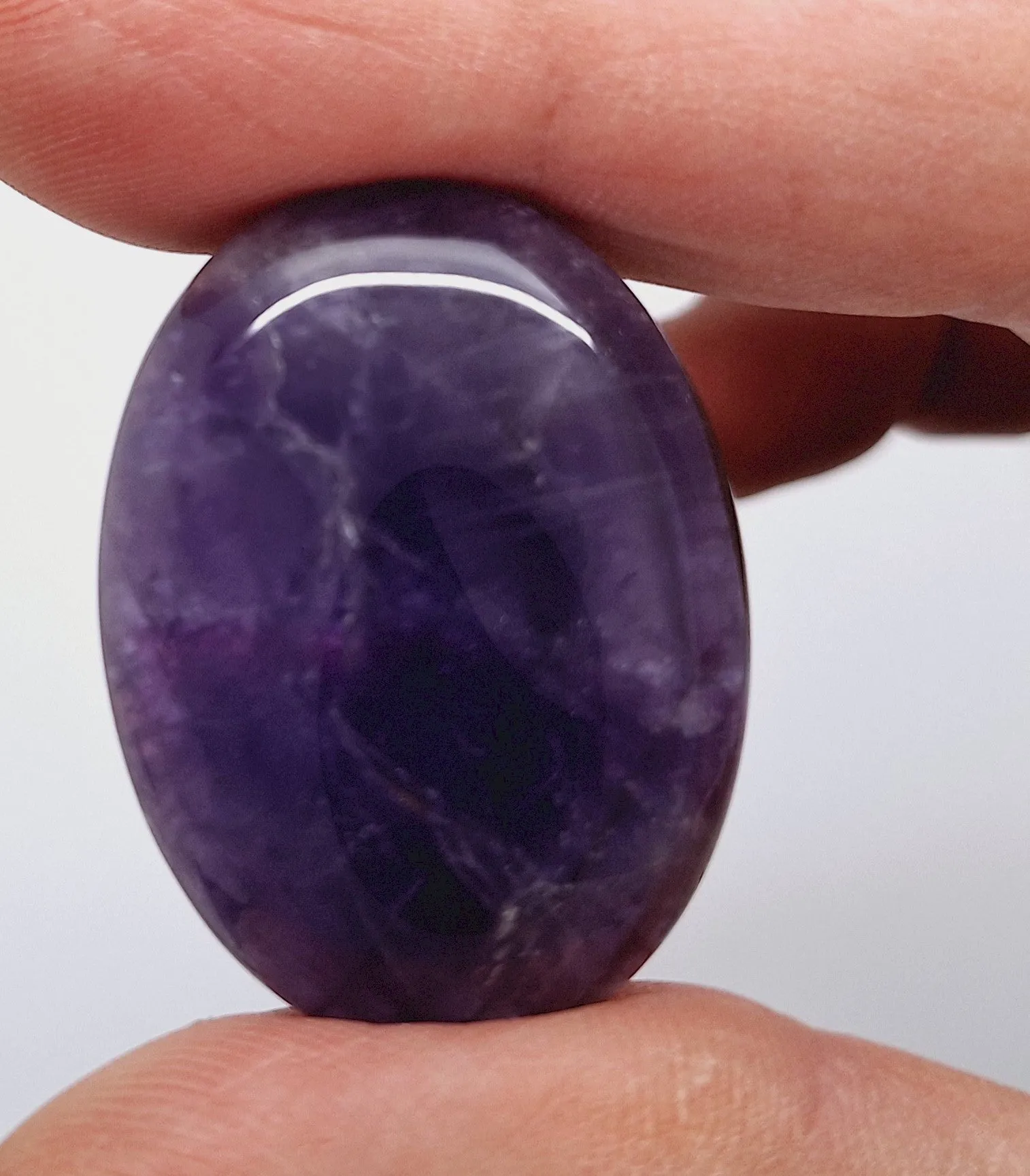 40x30mm Natural Amethyst Gemstone Flat Back Cabachon  S2104i