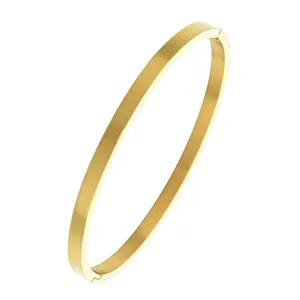 4mm Matte Finish 316 Surgical Stainless Steel Gold Kada Bangle Bracelet Unisex