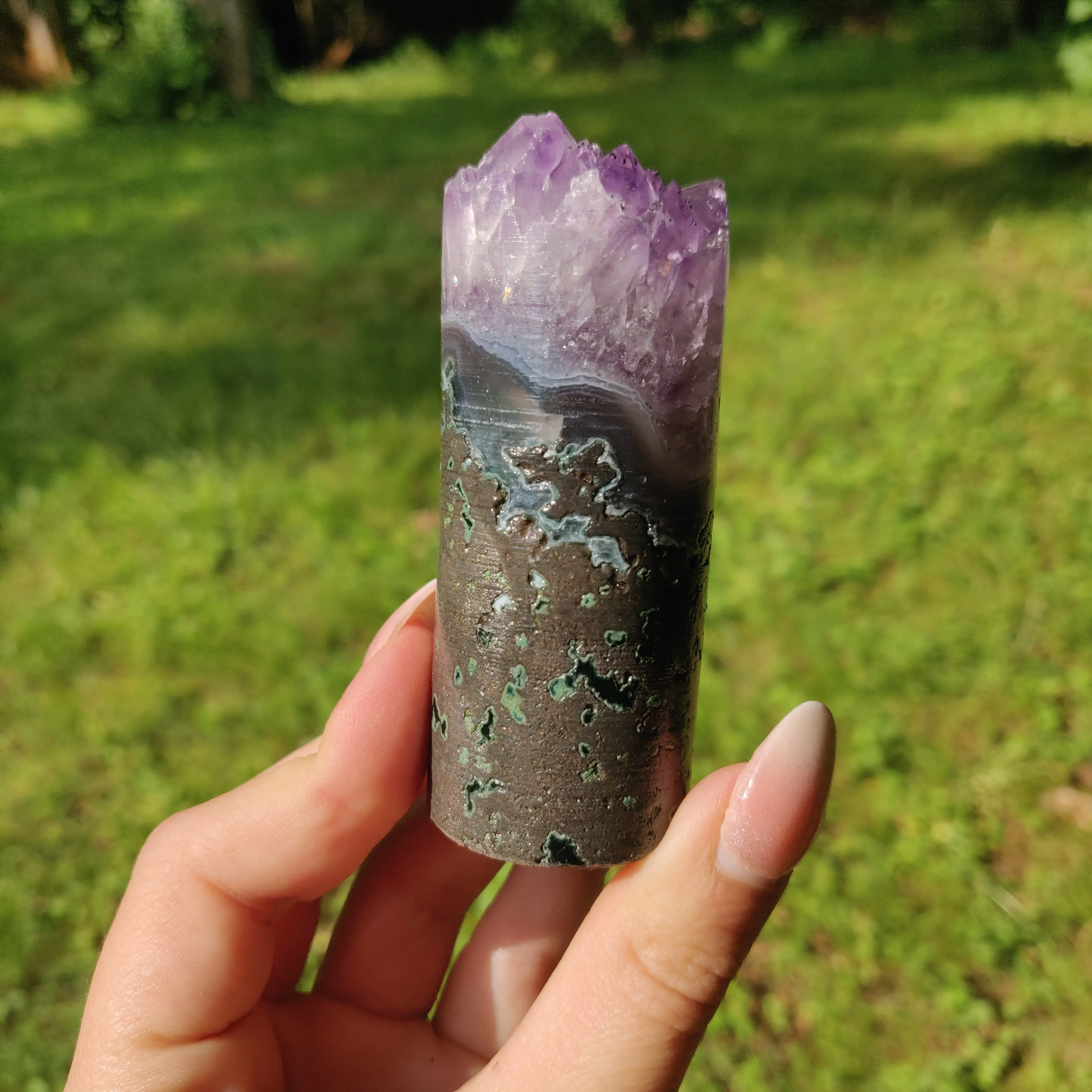 Amethyst Druzy Cylinder (#5)