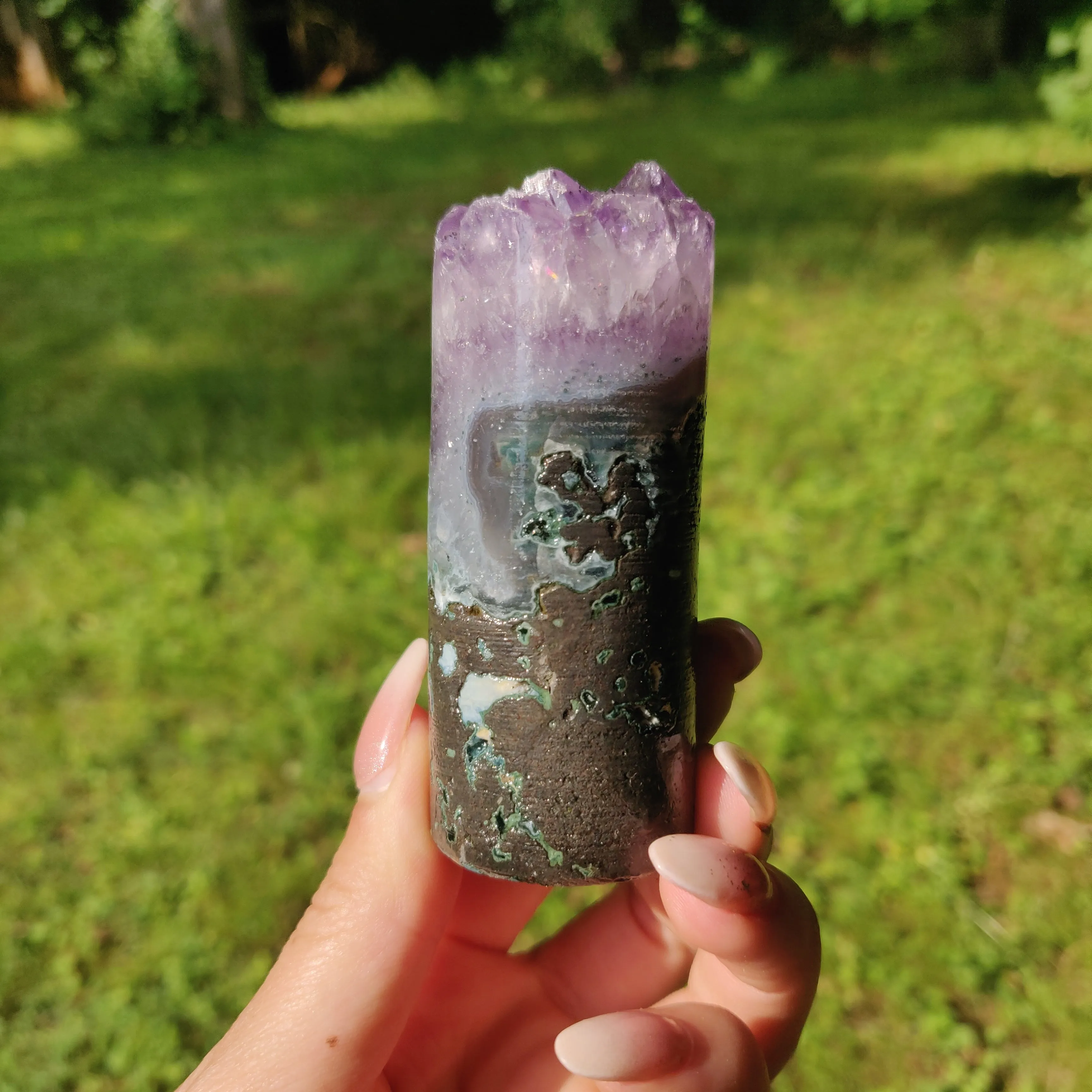 Amethyst Druzy Cylinder (#5)