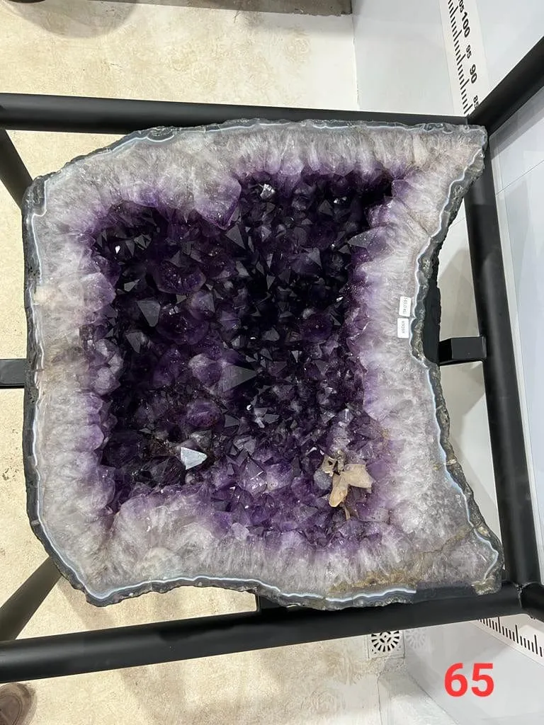 Amethyst Geode Table from Brazil with Custom Stand- 34" / 320 lbs