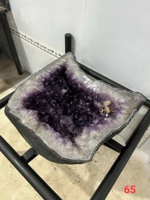 Amethyst Geode Table from Brazil with Custom Stand- 34" / 320 lbs