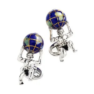 Atlas Carrying the World Sterling Cufflinks