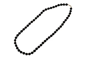 Black Onyx & 14k Yellow Gold Beaded Necklace