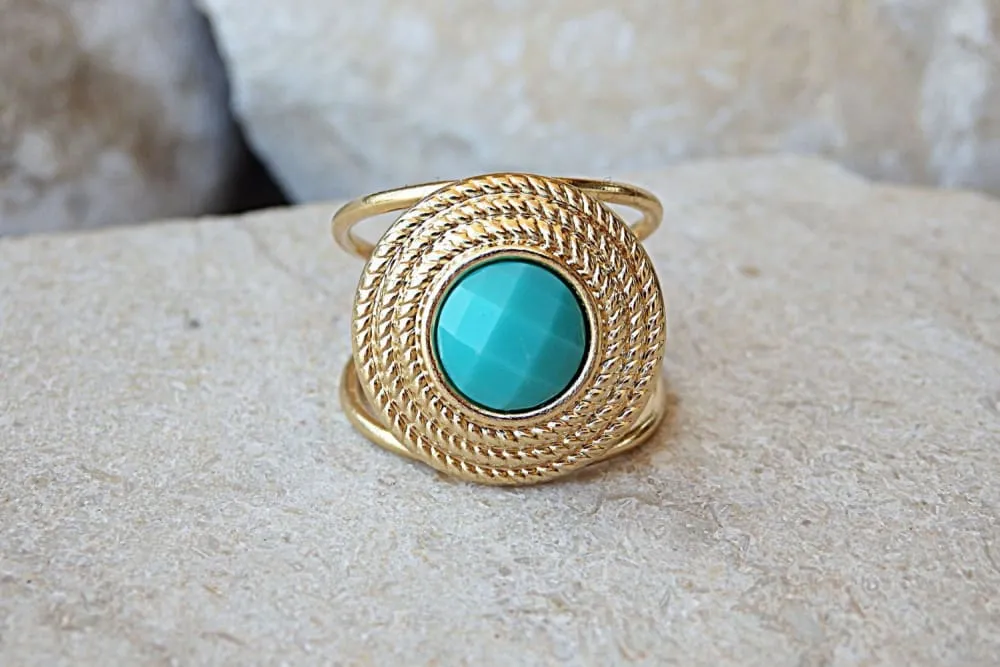 Blue Crystal ring