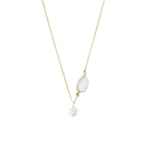 Chan Luu 14k Necklace w/White Diamond and Diamond Slice