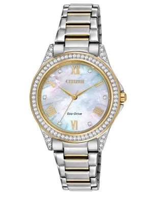 Citizen DRIVE Ladies POV Swarovski Crystal Watch - Two-Tone Case & Bracelet