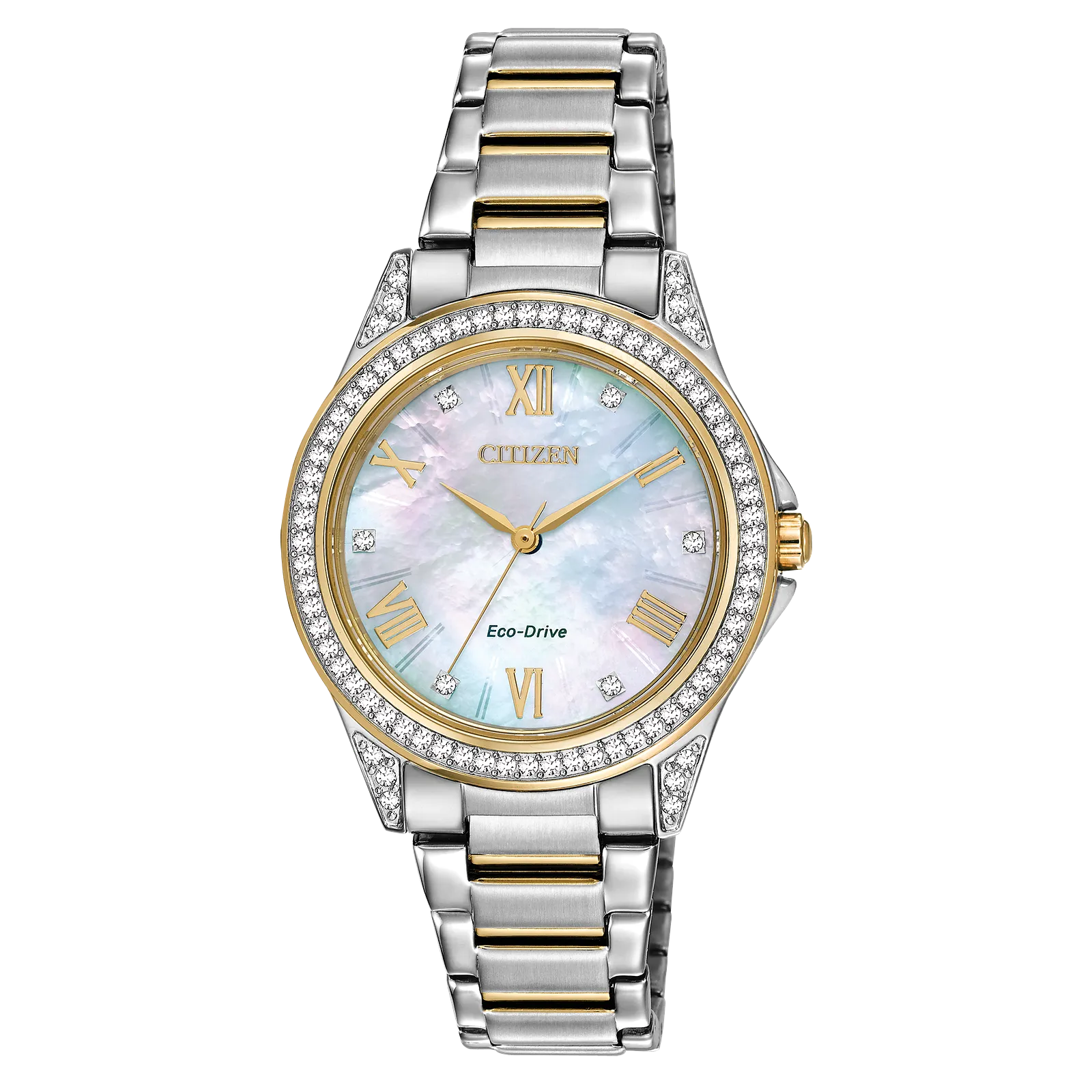 Citizen Eco Drive Weekender Two Tone with Crystal Accents EM0234-59D