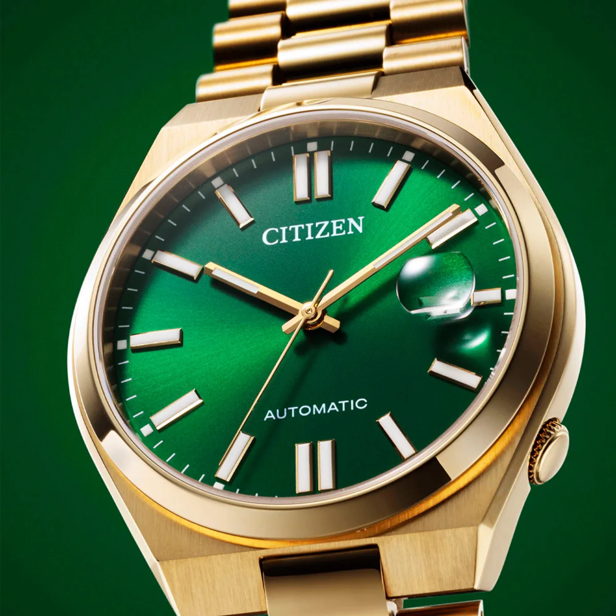 Citizen Tsuyosa Men's 40mm Green Automatic Watch NJ0152-51X