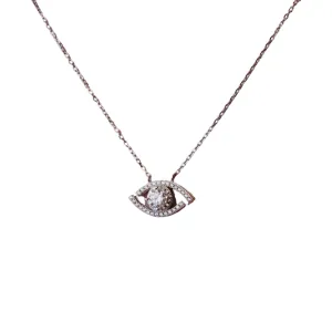 Countess Moissanite Sterling Silver Eye Necklace **READY TO SHIP**