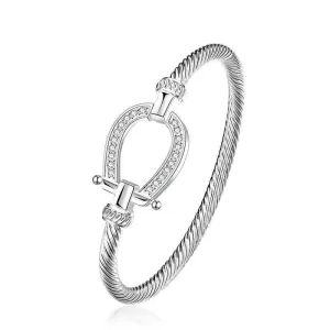 Crystal Horseshoe Cuff Bracelet