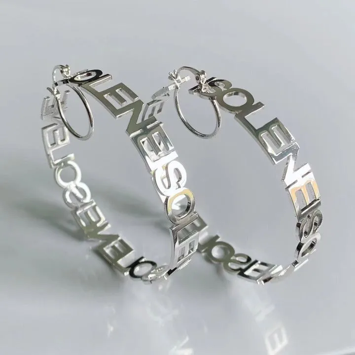 Custom Name Hoop Earrings- Name Hoop Earring- Best Gifts For Women