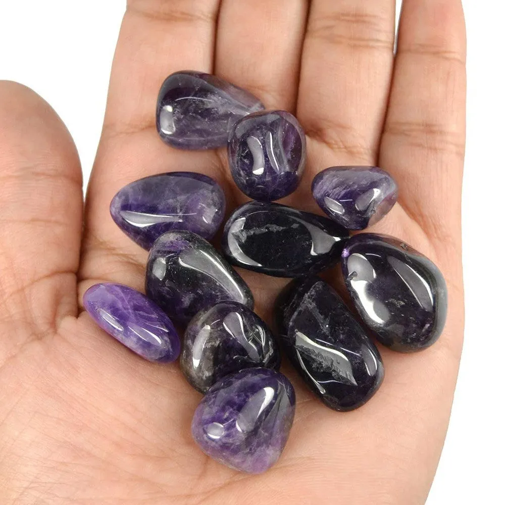 Dark Amethyst Small Crystal Tumble Stone Single pc