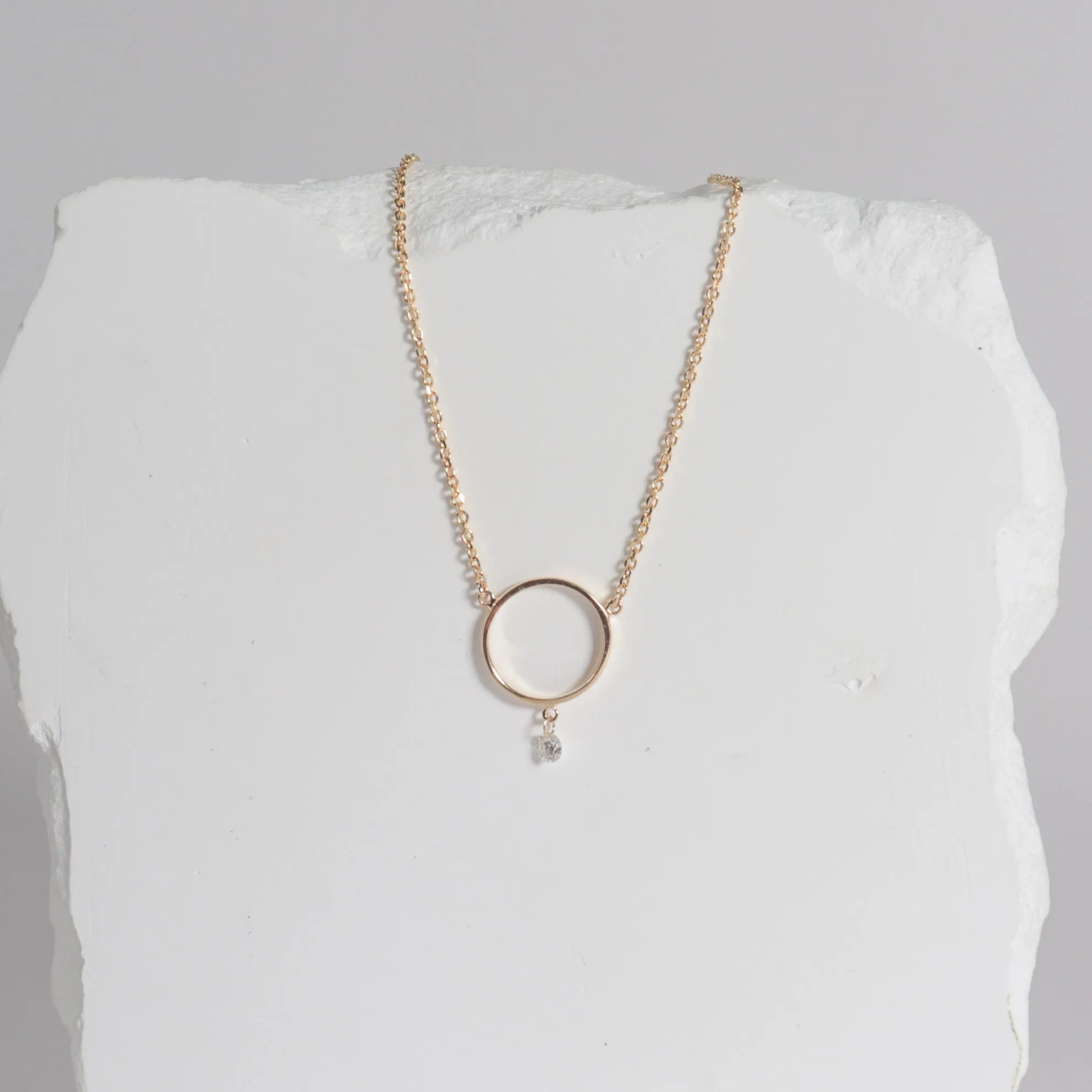 Dashing Diamonds Open Circle Necklace