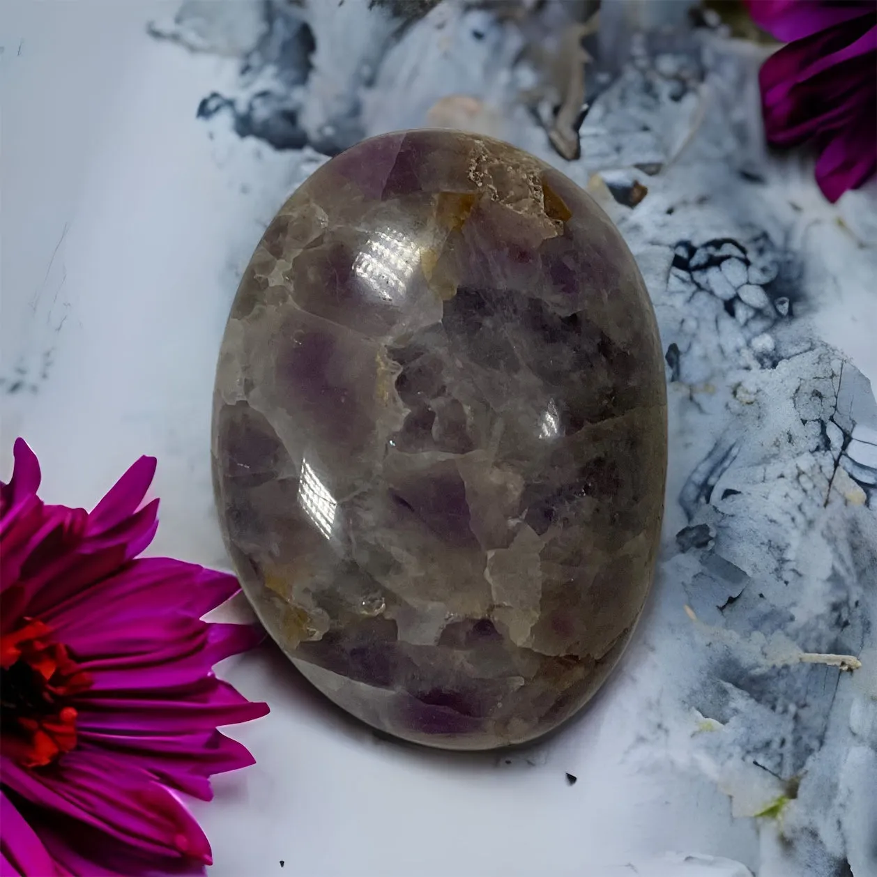 Dream or Chevron Amethyst Palmstone