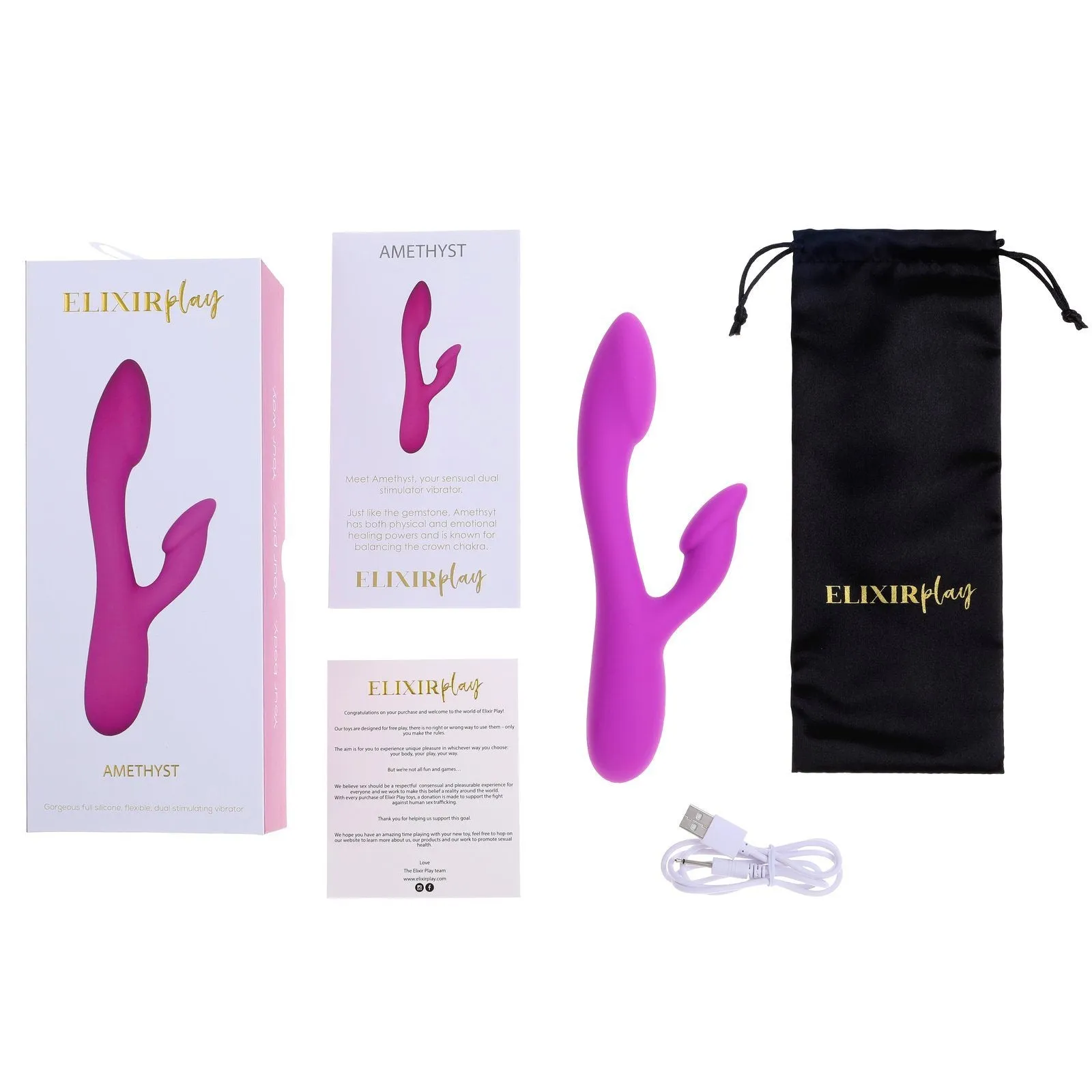 Elixir Play AMETHYST Flexible Rabbit Vibrator