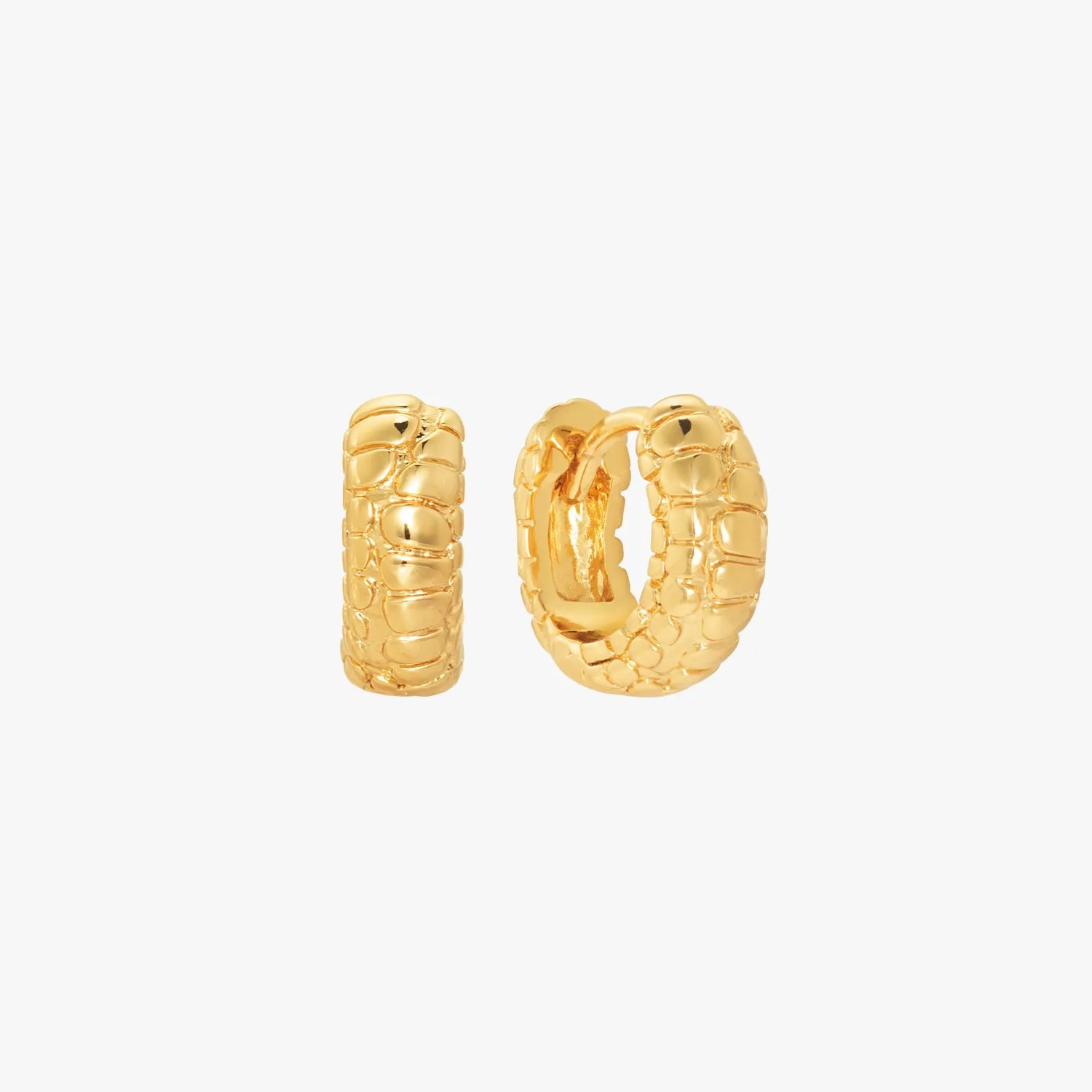 Embossed Hoop Earrings