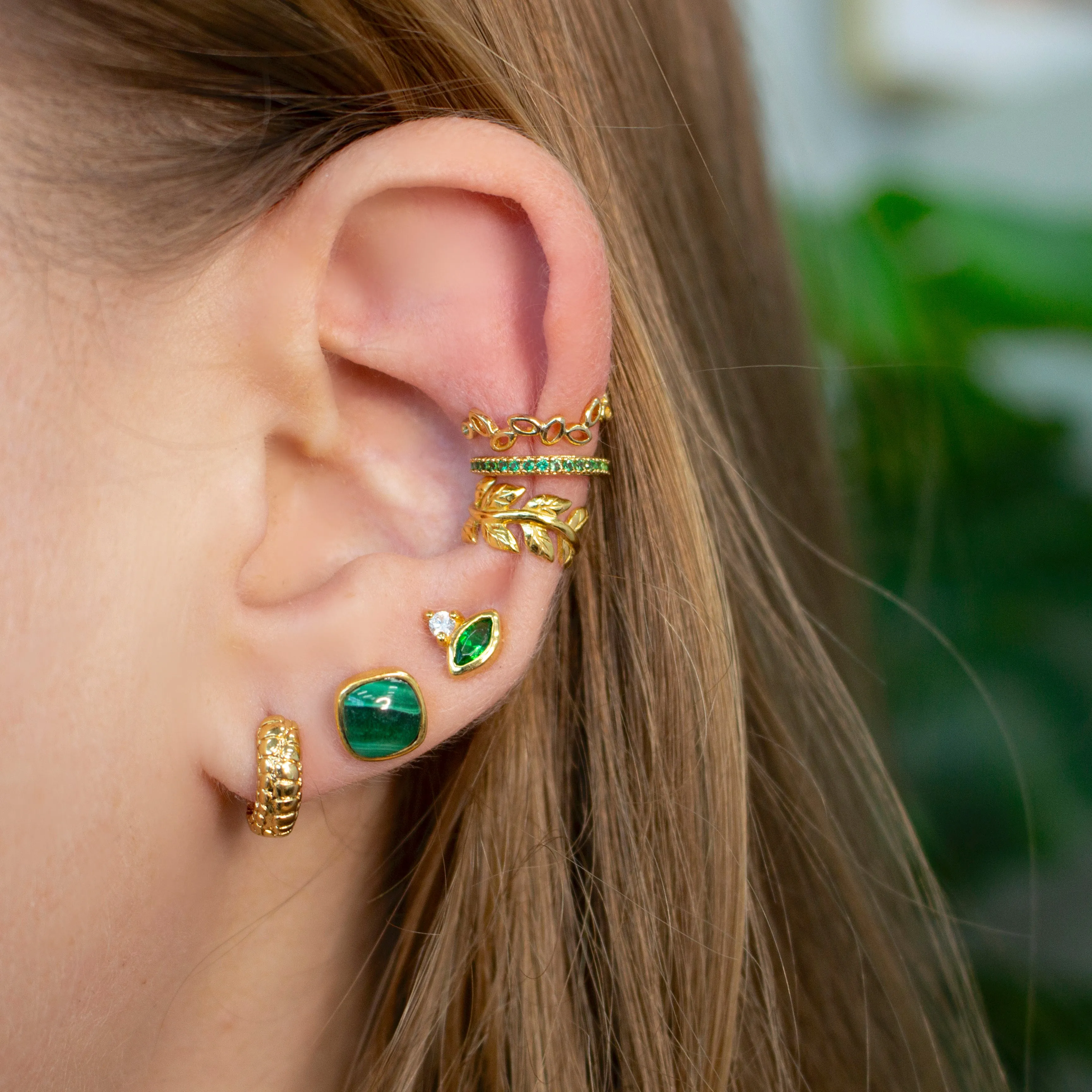 Embossed Hoop Earrings