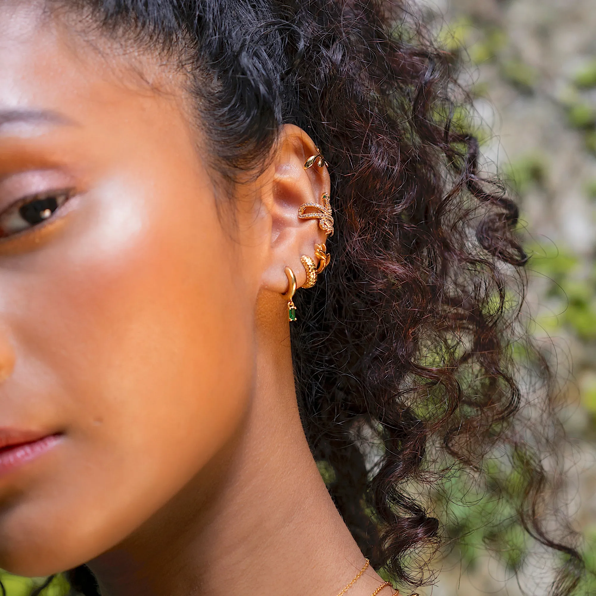 Embossed Hoop Earrings