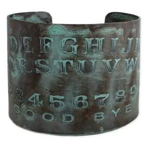 Etched Spirit Board Patina Cuff Bracelet