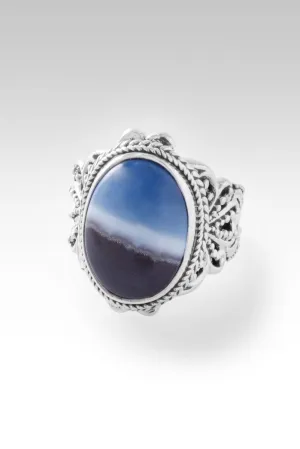 Ethereal Aura Ring™ in Banded Blue Opal