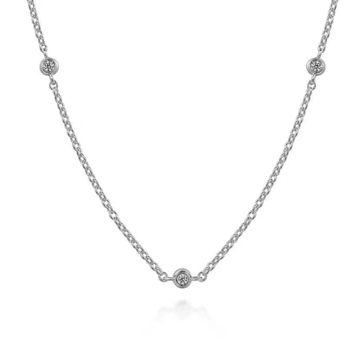 Gabriel & Co. Diamond Station Necklace