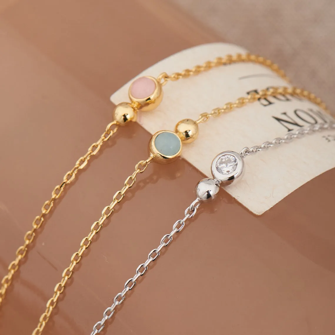 Gold Orb Sparkle Chain Bracelet