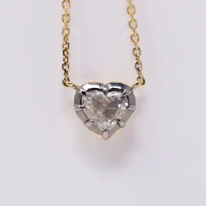 Heart collet necklace