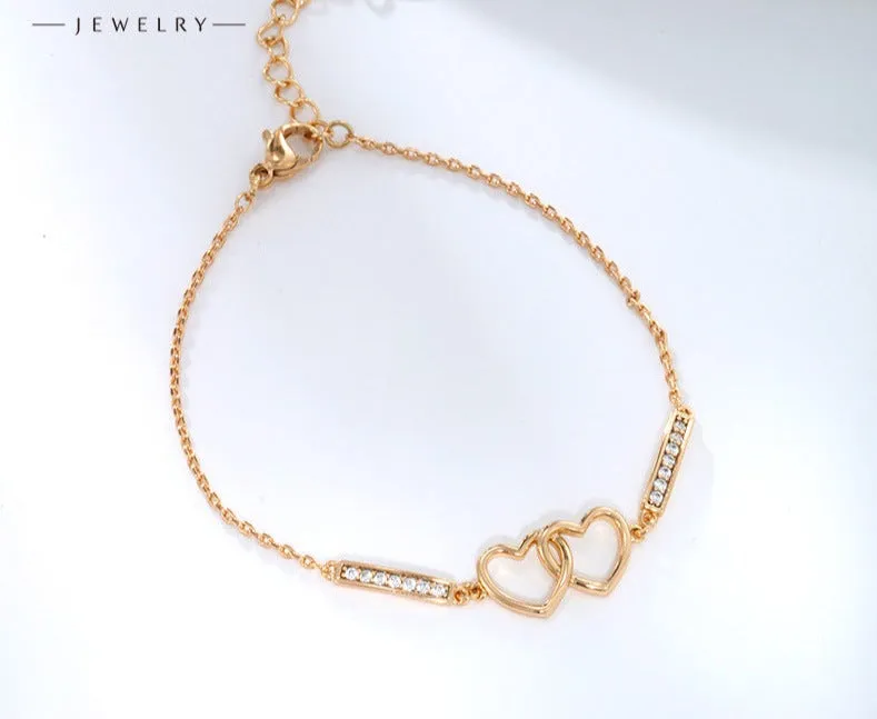 Jewelry Plated 18K Gold Alloy Love Bracelet Women's Light Luxury Niche High-end Feeling Bracelet