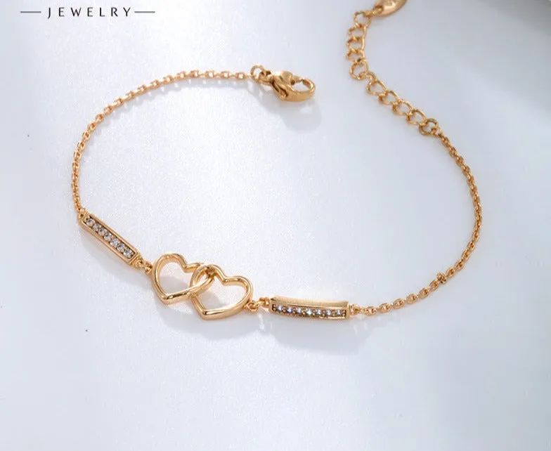 Jewelry Plated 18K Gold Alloy Love Bracelet Women's Light Luxury Niche High-end Feeling Bracelet