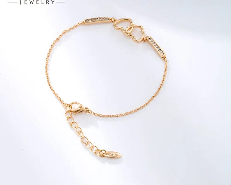 Jewelry Plated 18K Gold Alloy Love Bracelet Women's Light Luxury Niche High-end Feeling Bracelet