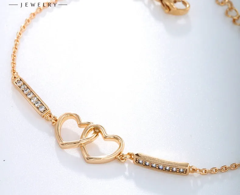 Jewelry Plated 18K Gold Alloy Love Bracelet Women's Light Luxury Niche High-end Feeling Bracelet