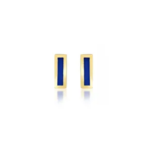 Lapis Inlay Bar Studs