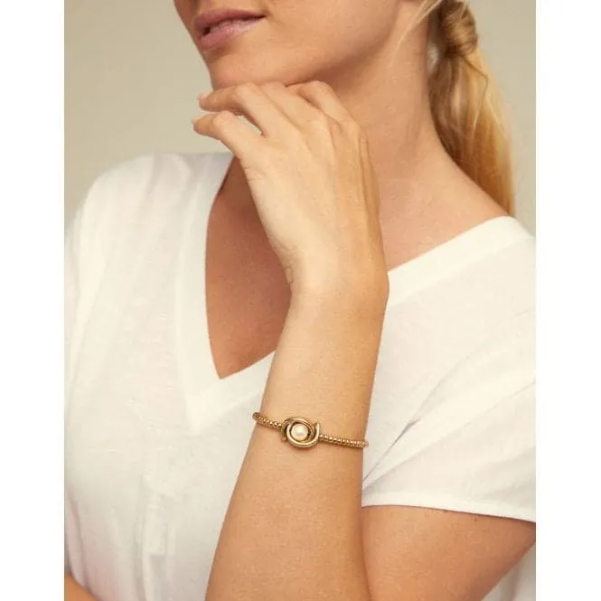 Little Moon White Metal Pearl Shell Bracelet