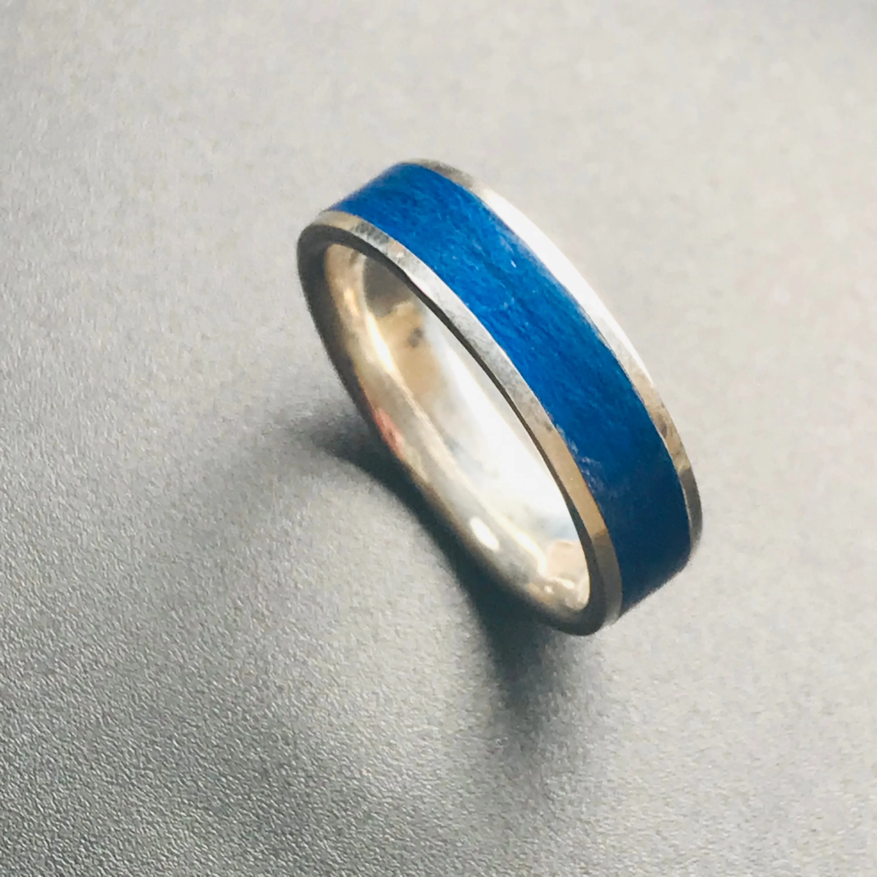 Manic Blue | Sterling Silver Ring (size 10) by Michaud Michaud