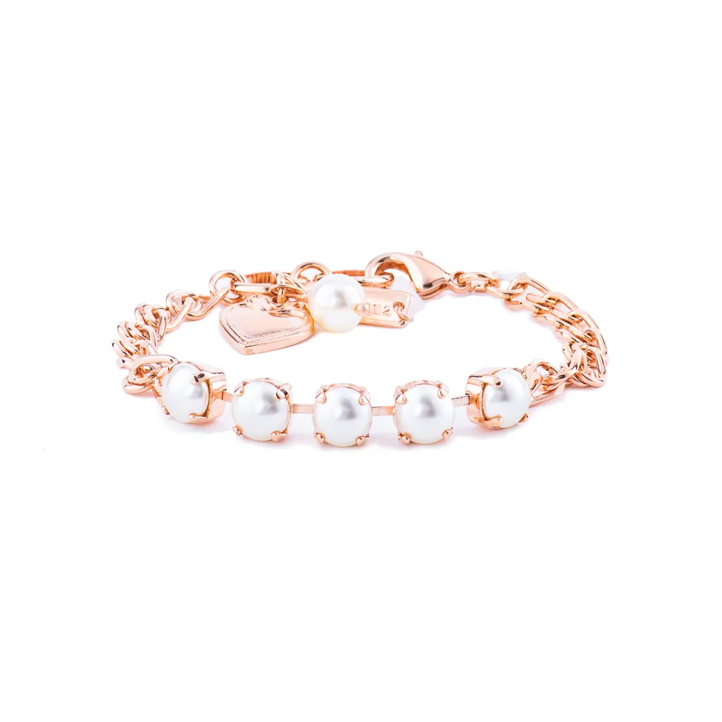 Medium Five Stone Bracelet in "Cream Pearl" *Custom*