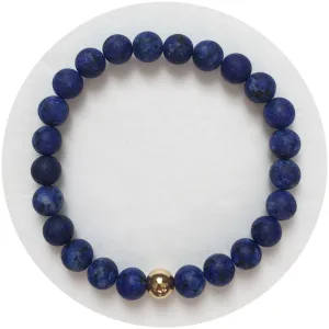 Mens Matte Lapis with Gold Accent