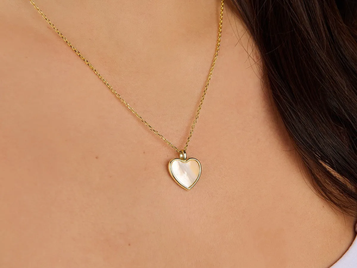 MOP Heart Necklace Charm