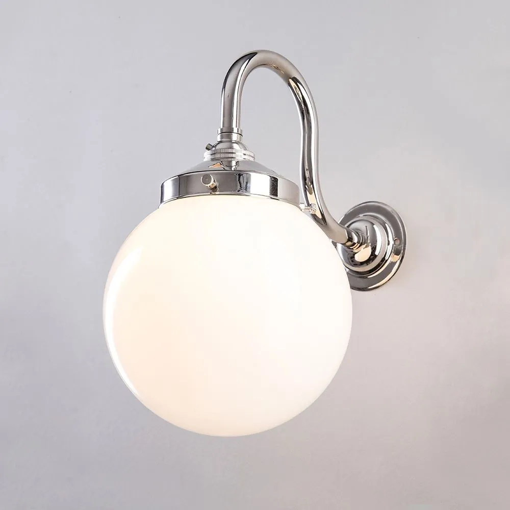 Old School Electric Opal Globe wall light