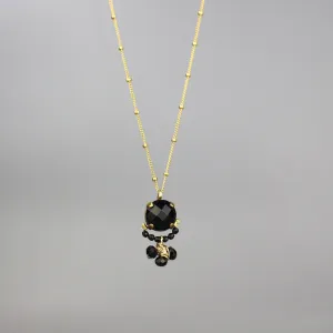 Onyx Clover Necklace