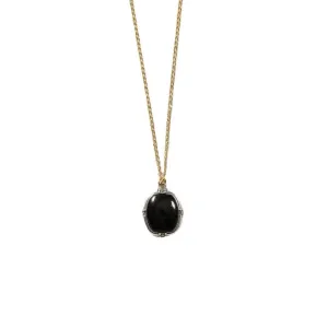 Oval Vintage Onyx Necklace