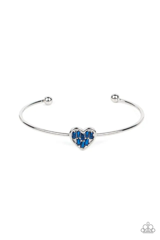 Paparazzi Bracelet ~ Heart of Ice - Blue