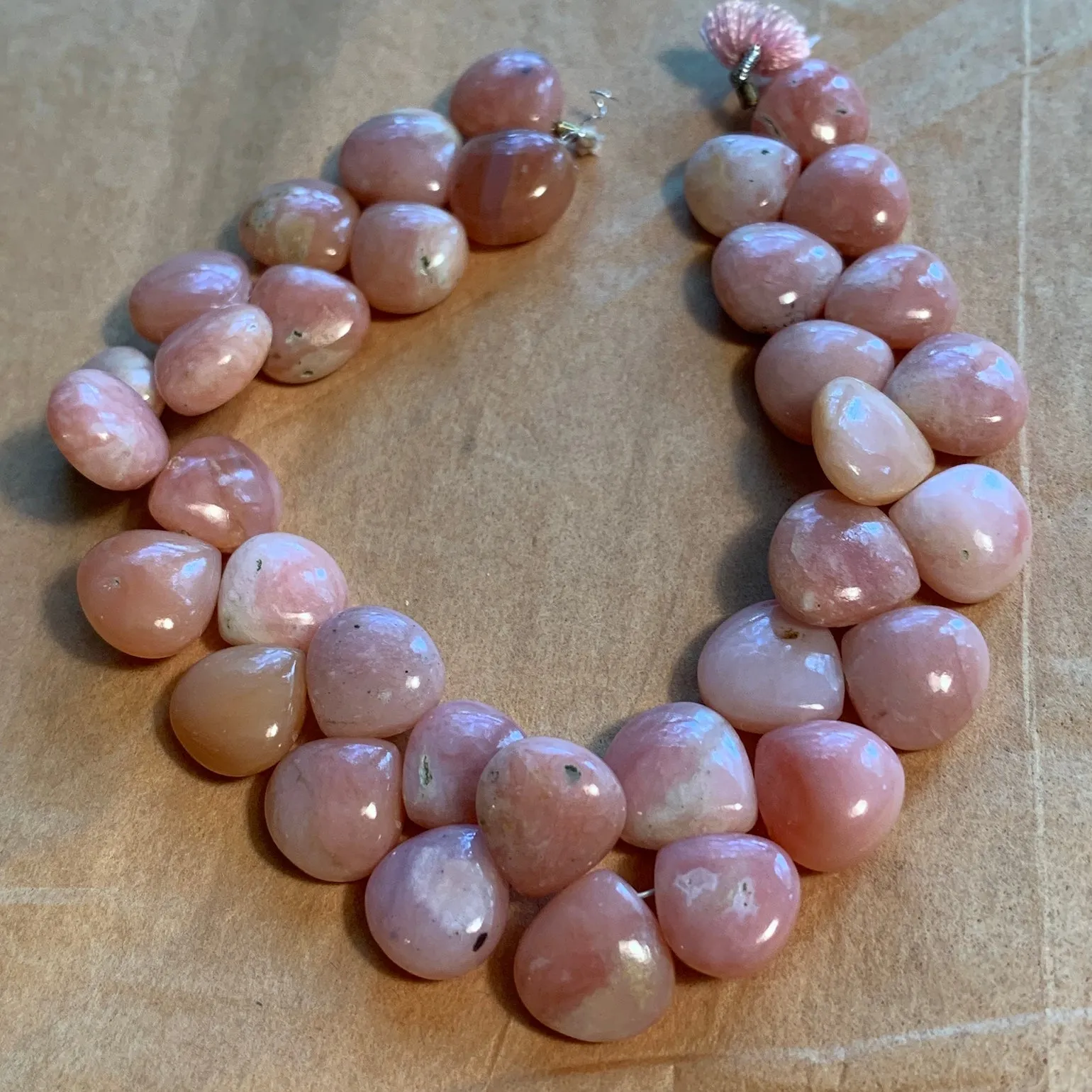 Pink Peruvian Opal Briolettes